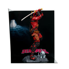 McFarlane Toys Deadpool 1:10 scale figure in dynamic display scene