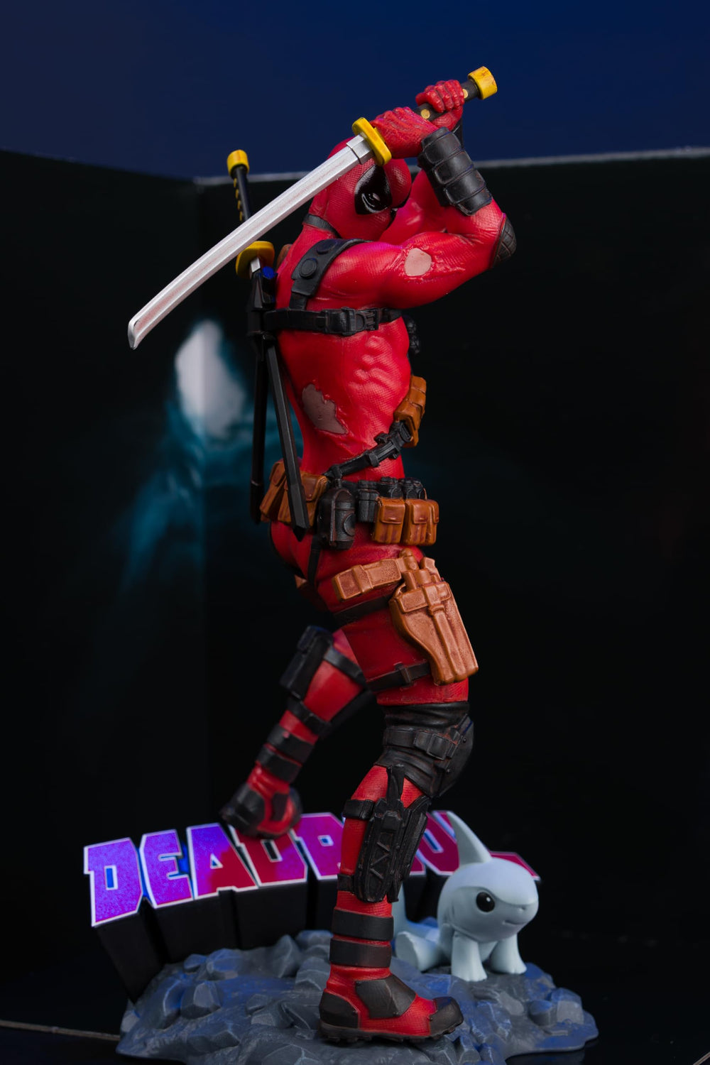 Deadpool 1:10 scale paint texture detail