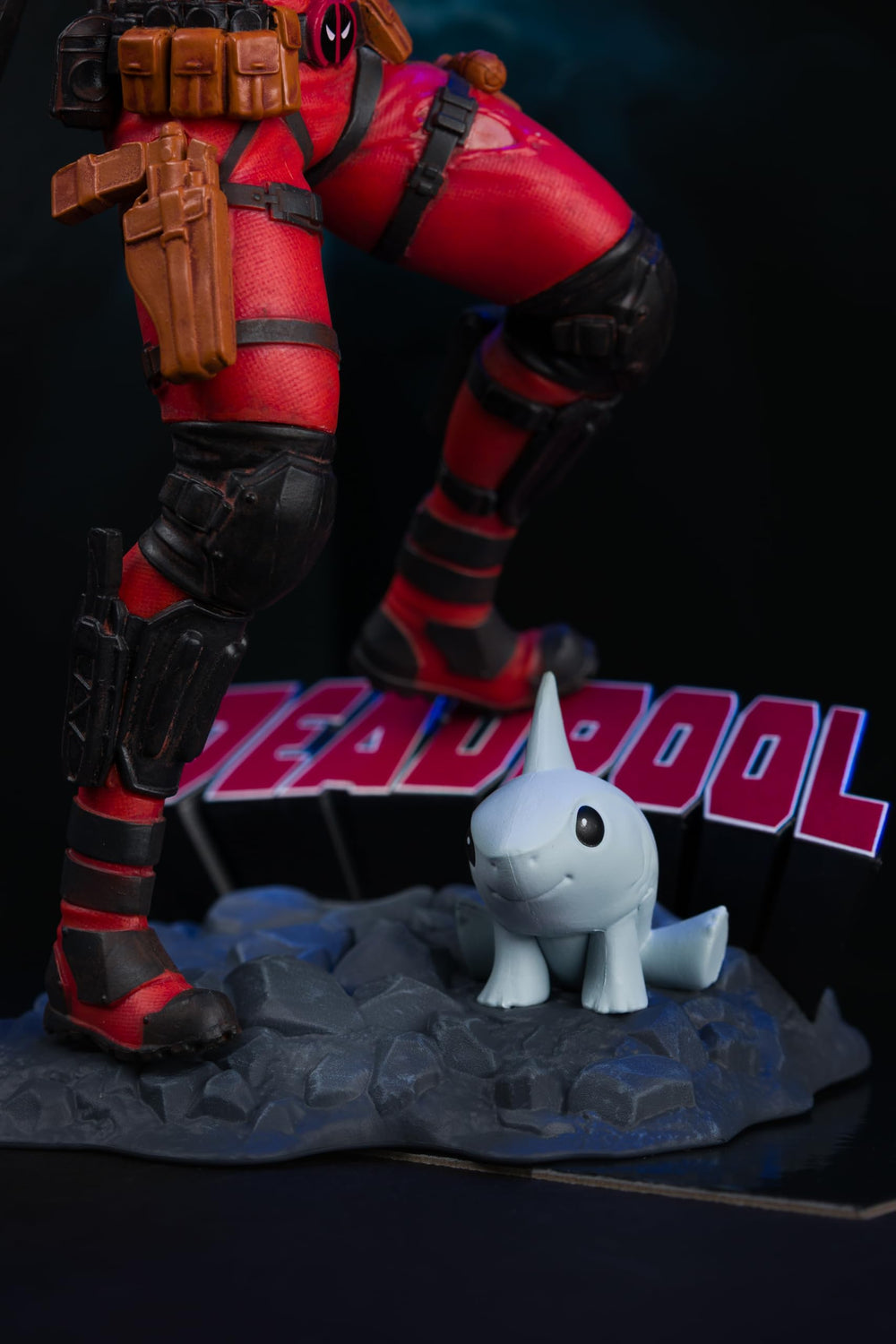 Deadpool scale costume texture and fabric detail
