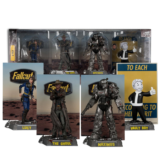 McFarlane Toys Fallout Lucy 6in figure posed for dynamic display.