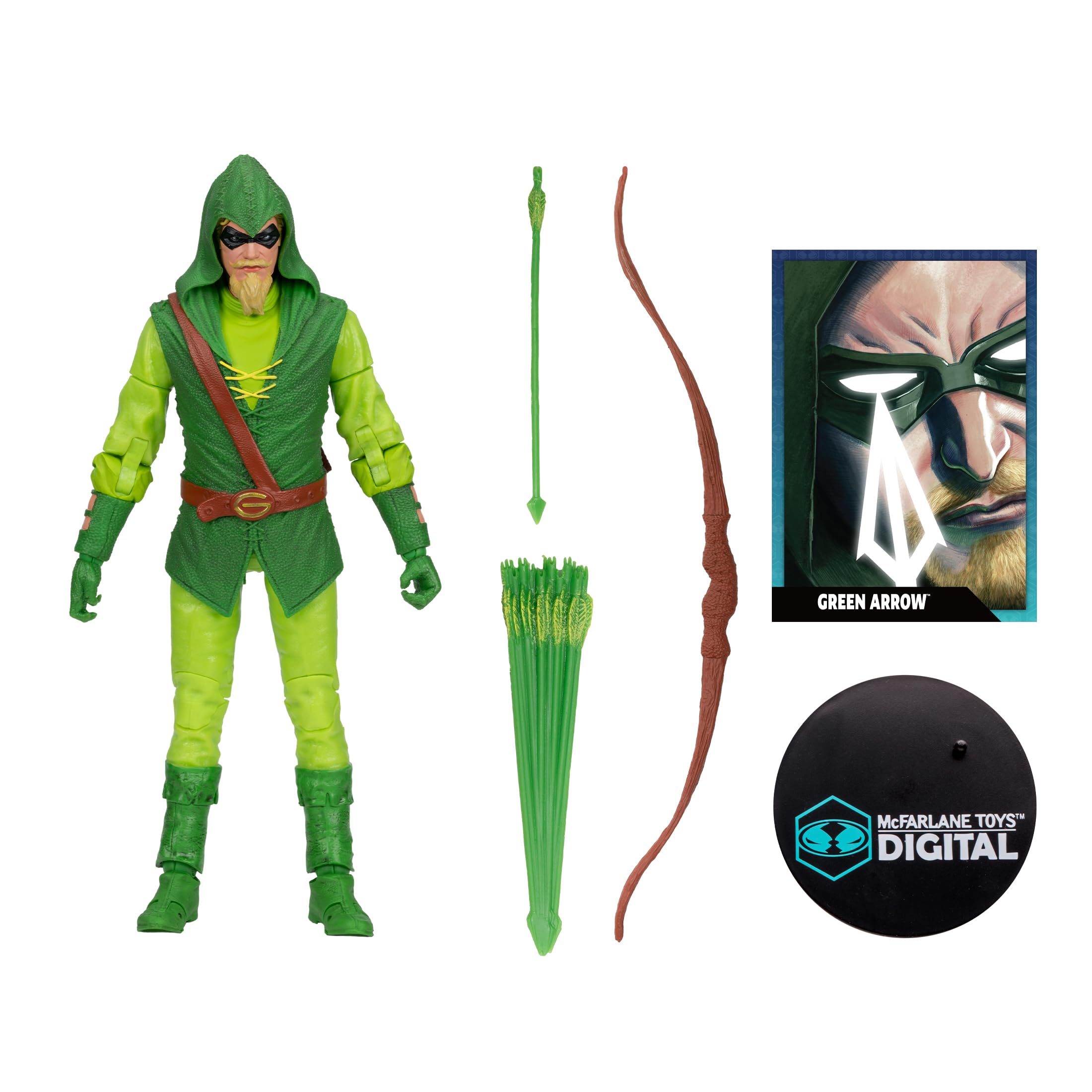 McFarlane Green Arrow ultra articulation with 22 parts enables dynamic poses