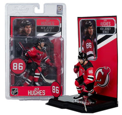 Officially licensed McFarlane Toys Jack Hughes 7-inch figure for Devils fans.