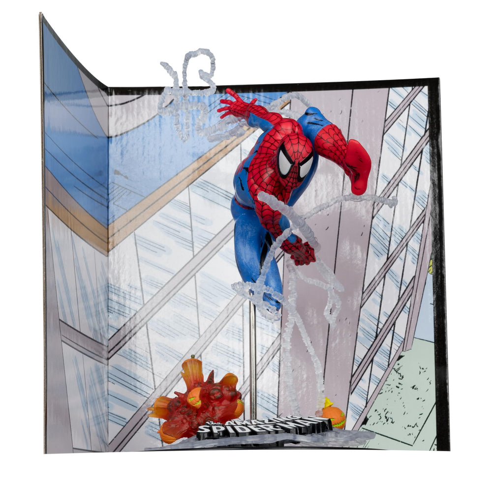 Art card back with comic synopsis for Spider-Man collectible