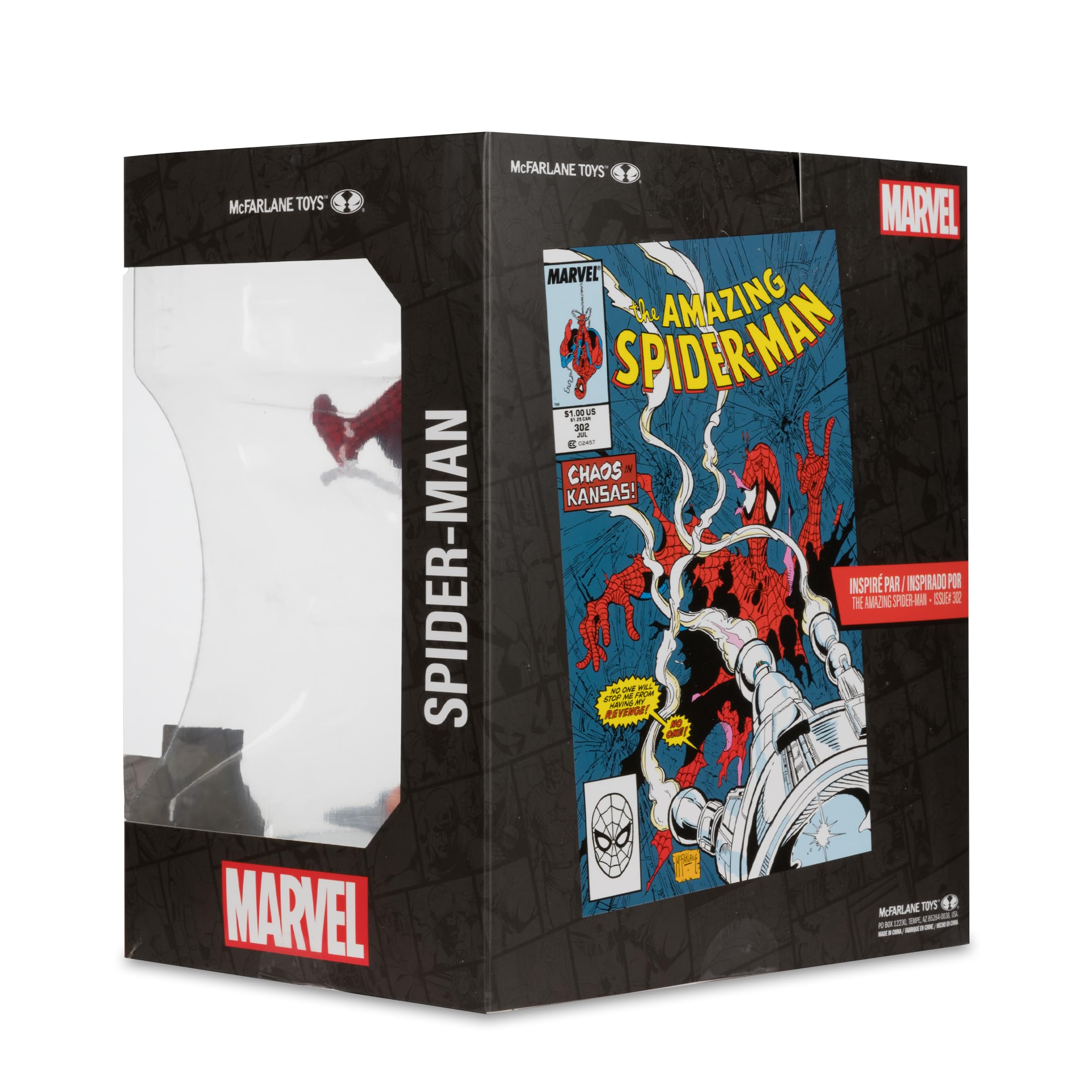 Backdrop scene for McFarlane Toys Spider-Man display and storytelling