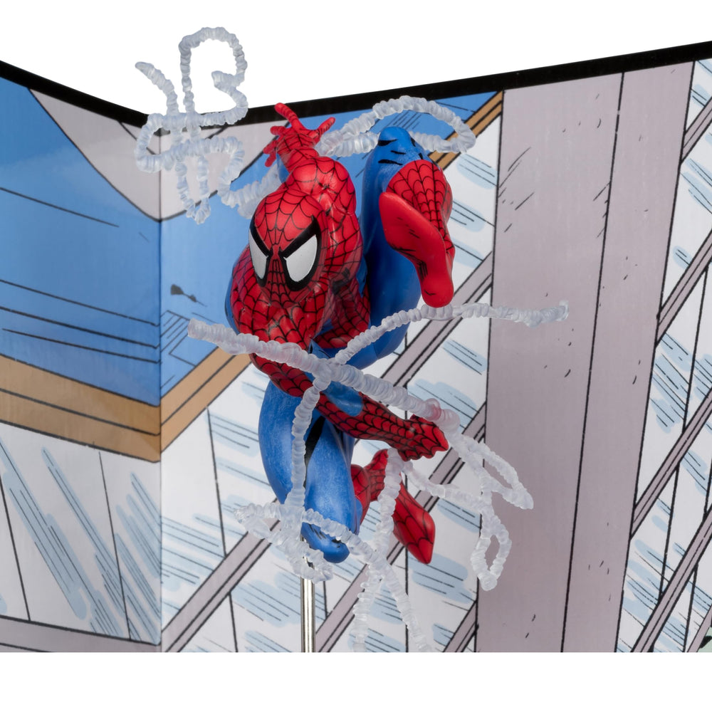 Dr. Nero encounter scene with Spider-Man by McFarlane Toys for display depth