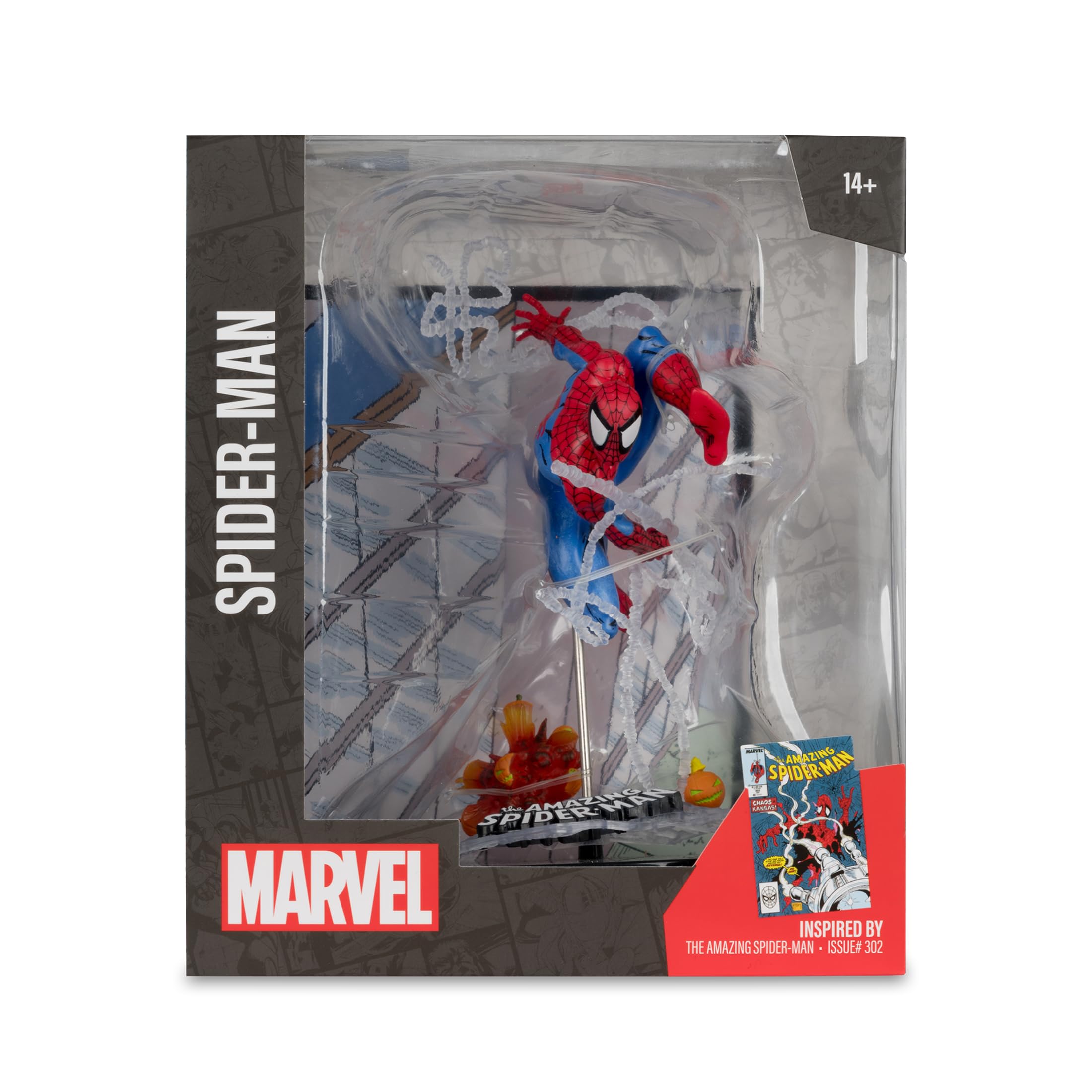 Environmental base enhances Spider-Man scene realism by McFarlane Toys