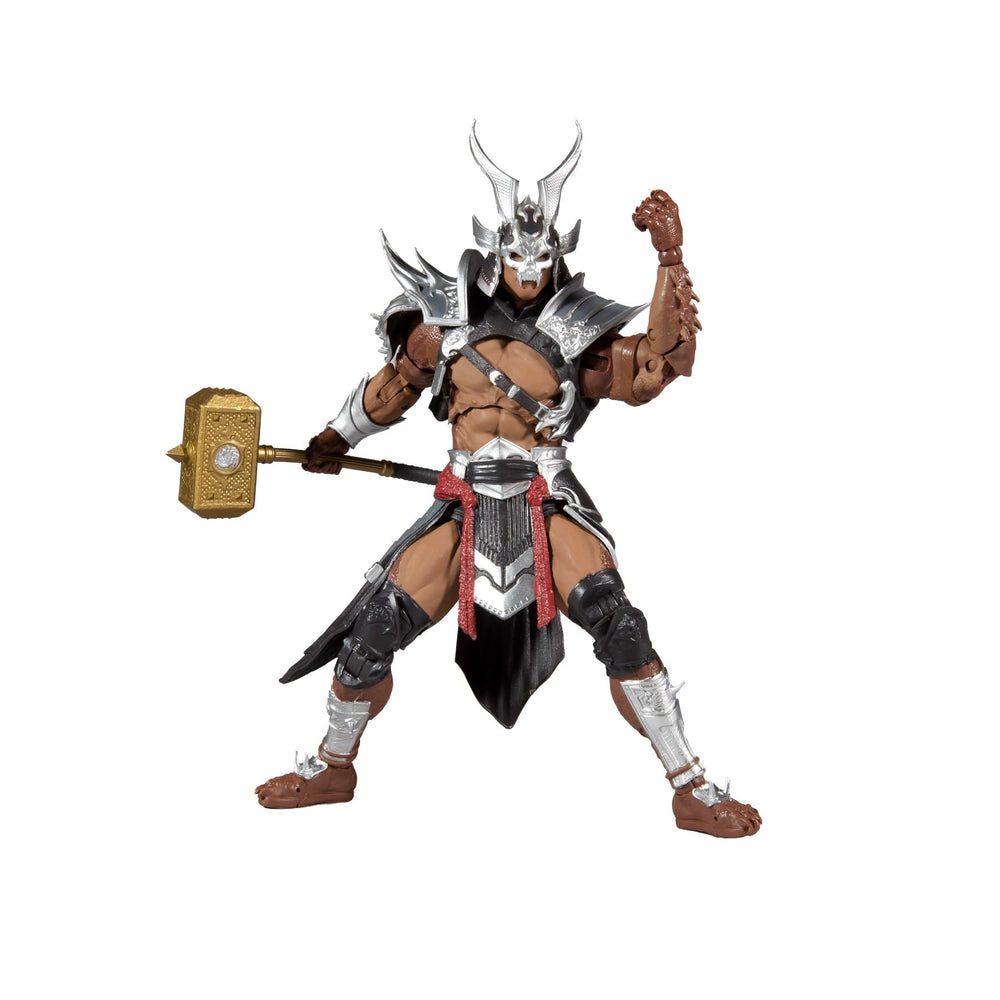 Close-up of textured armor and detailing on Shao Kahn