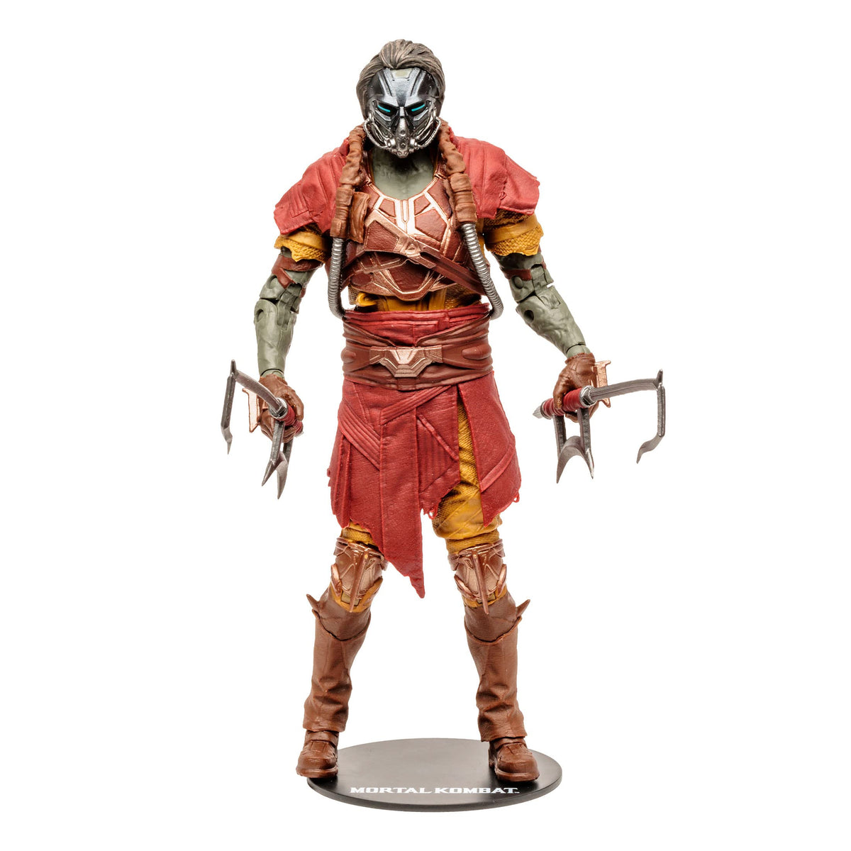 McFarlane Toys Mortal Kombat Kabal Rapid Red front view for dynamic display and collectors.
