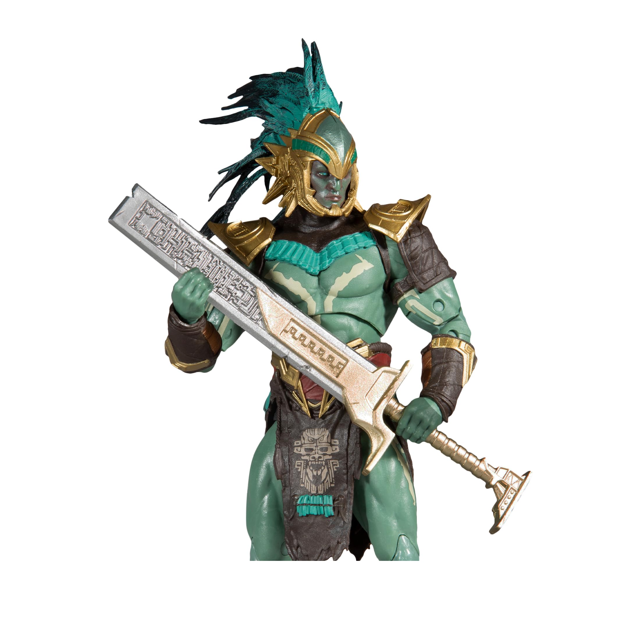 McFarlane Toys Kotal Kahn Cutter of Men skin detail for collector display.