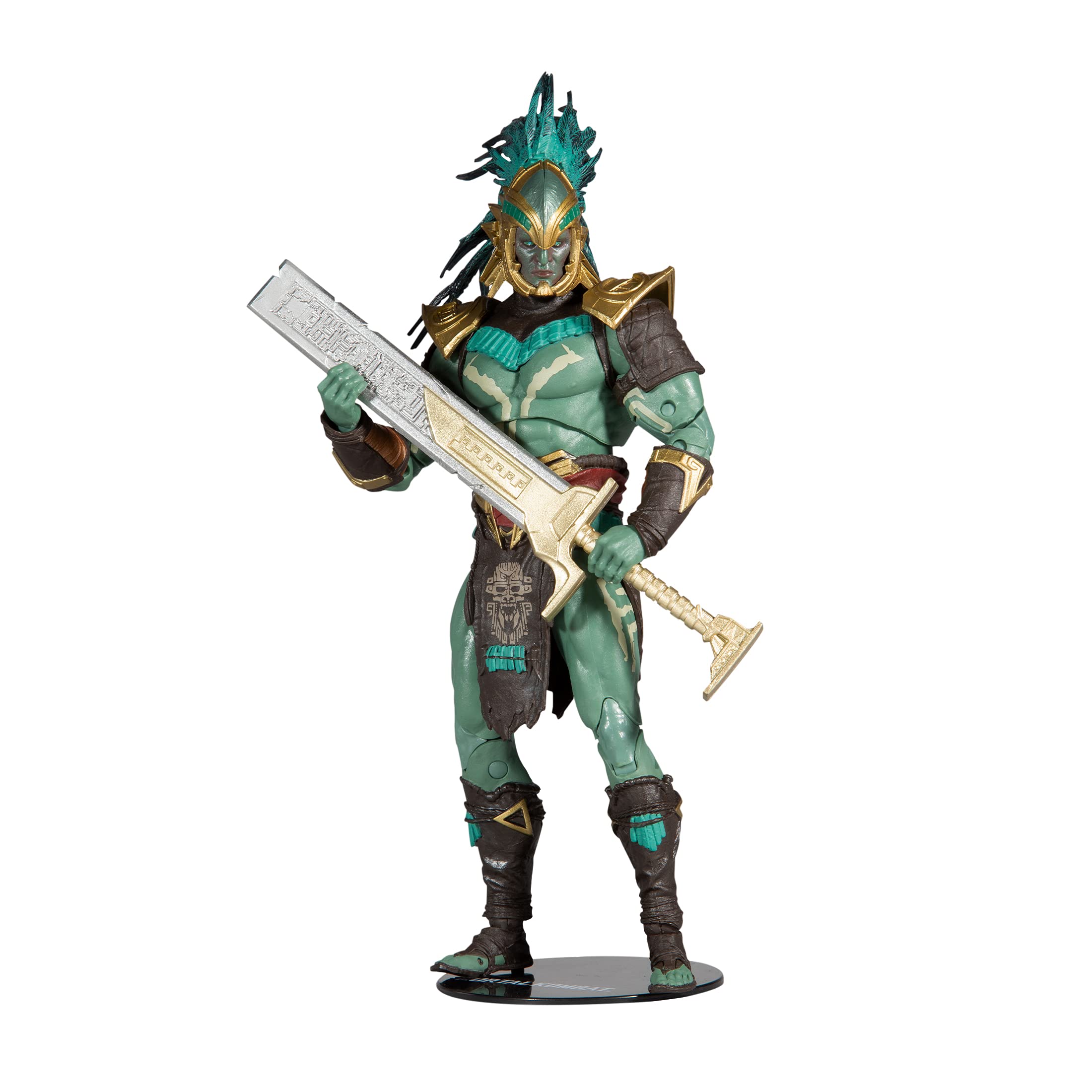 McFarlane Toys Kotal Kahn figure front view shows detailed sculpt for display.