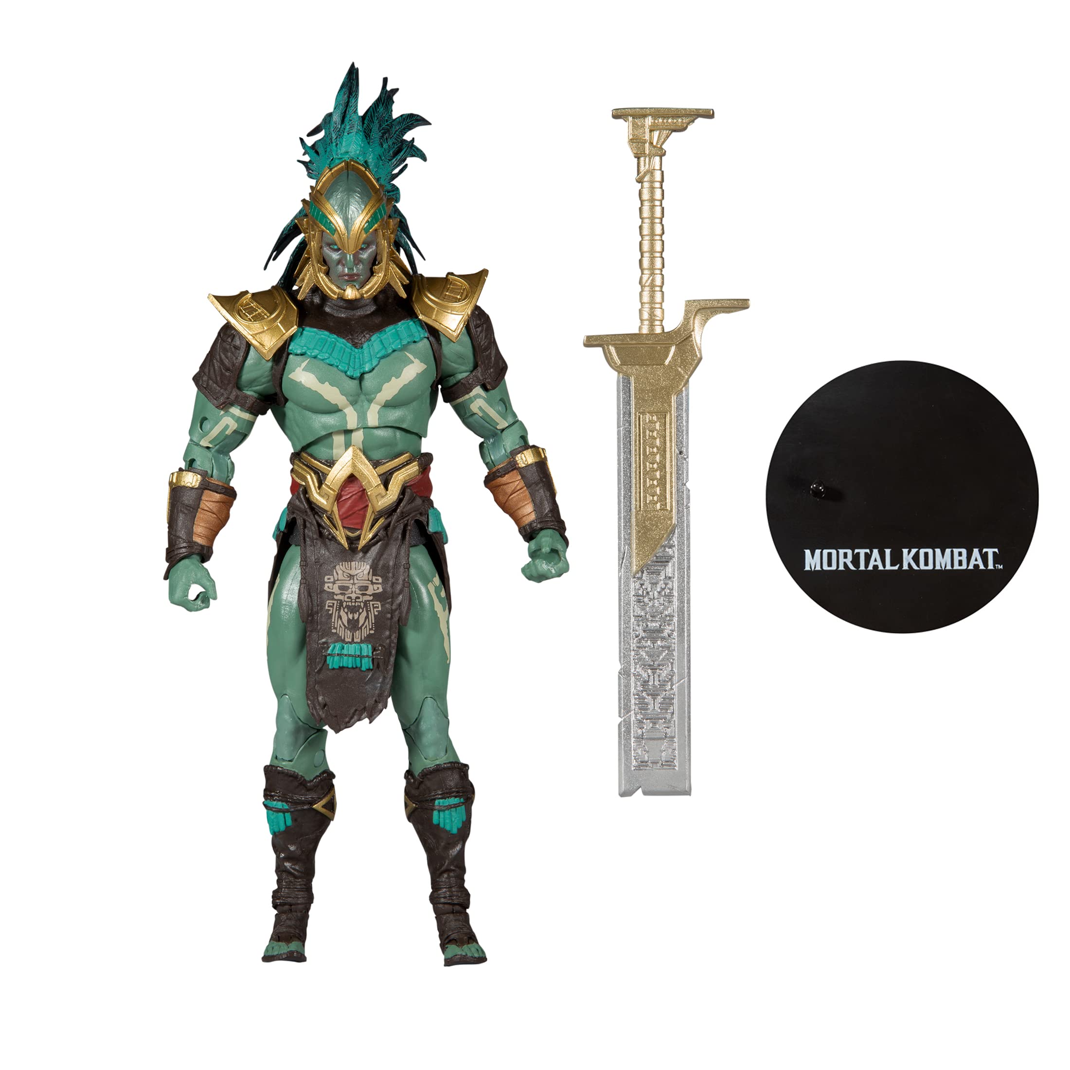 McFarlane Toys Kotal Kahn MK11 detail captures game-inspired visuals.