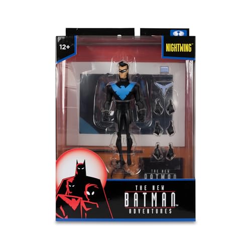 McFarlane Nightwing 6in display base helps organized shelves.