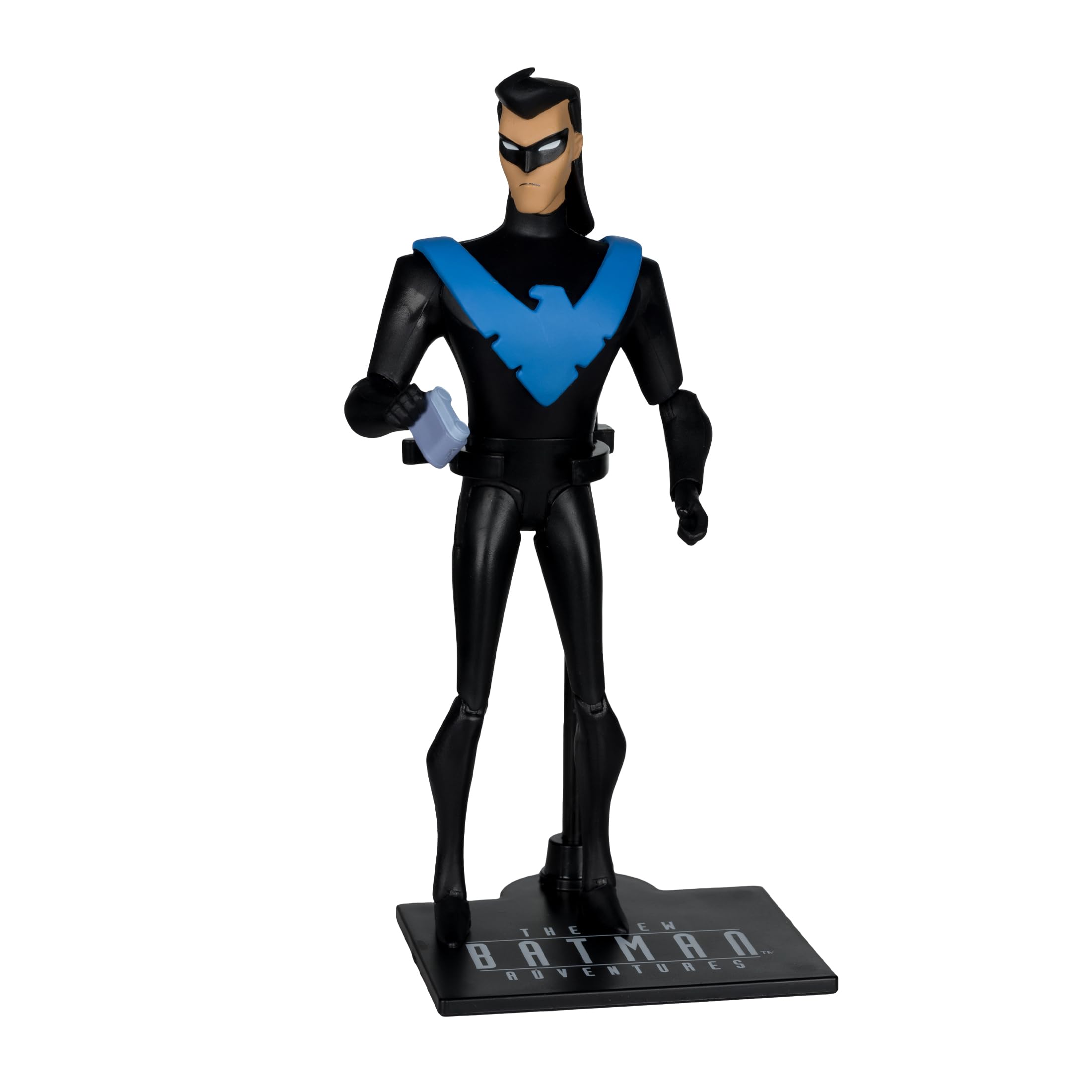 McFarlane Nightwing 6in poseable figure supports varied display.
