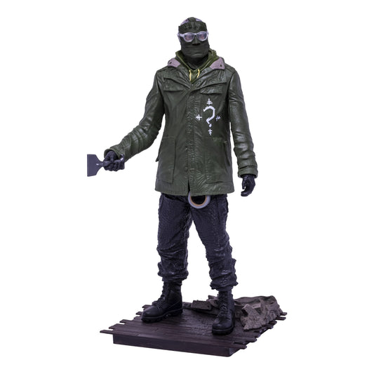 McFarlane Toys The Riddler 12-inch Deluxe figure in a dramatic pose for display