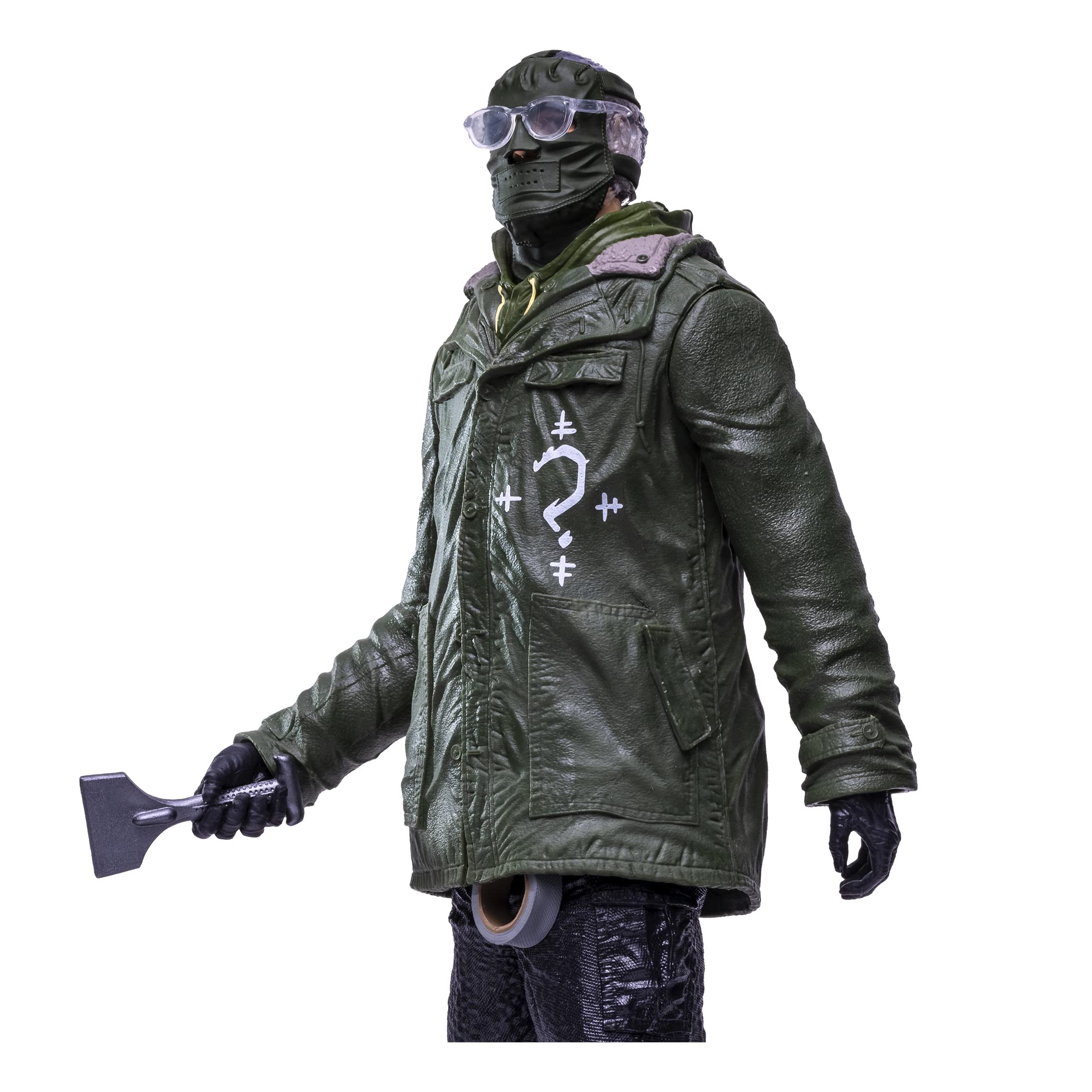 McFarlane Toys Riddler with ice picker accessory ready for action display