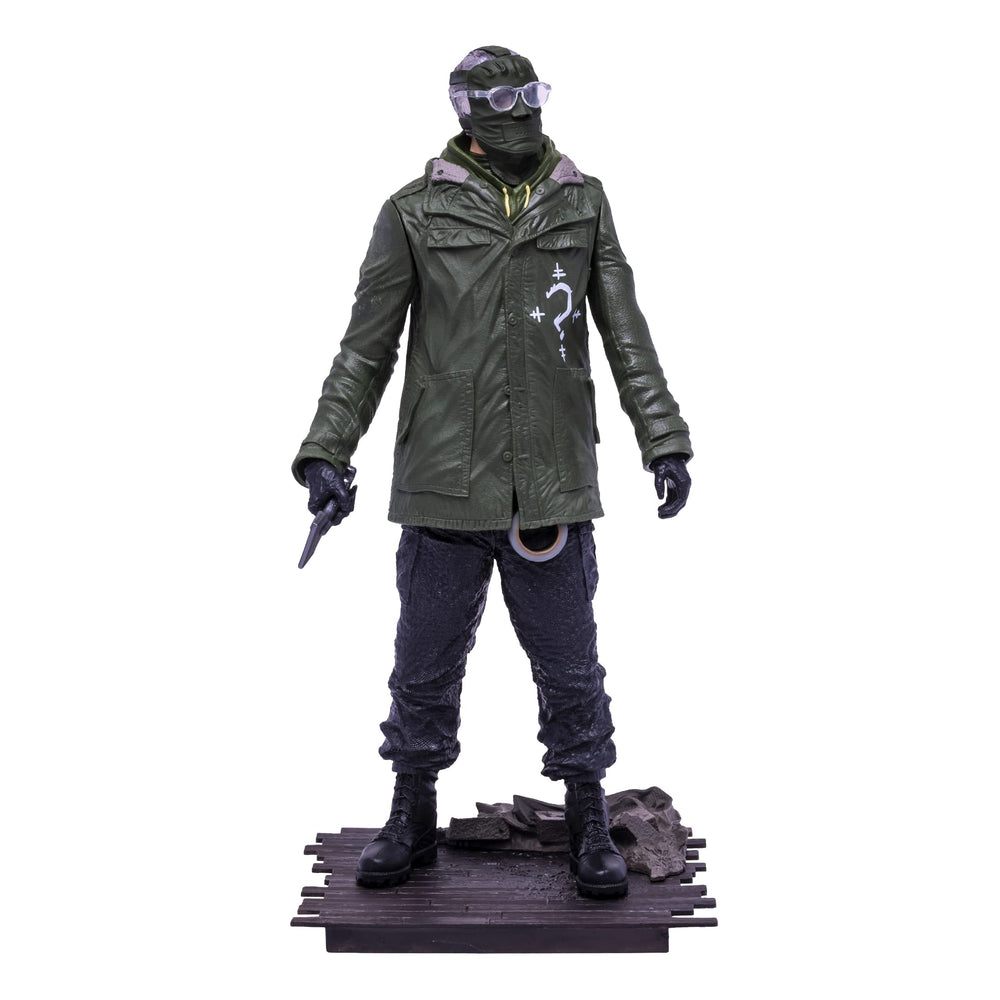 McFarlane Toys Riddler wooden base included for stable shelf display