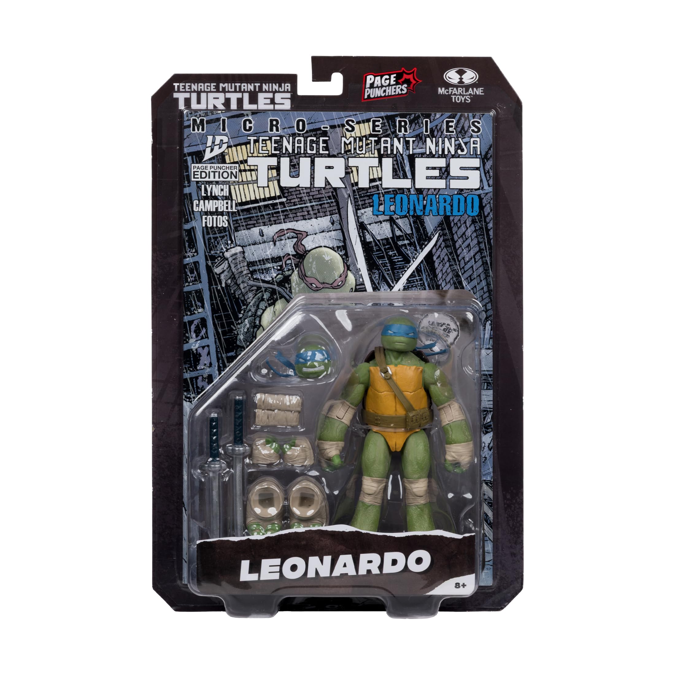McFarlane Toys Leonardo figure ready for diorama-style battlefield setups.