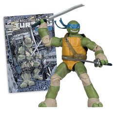 McFarlane Toys Leonardo figure with katana and holder for action-ready display.