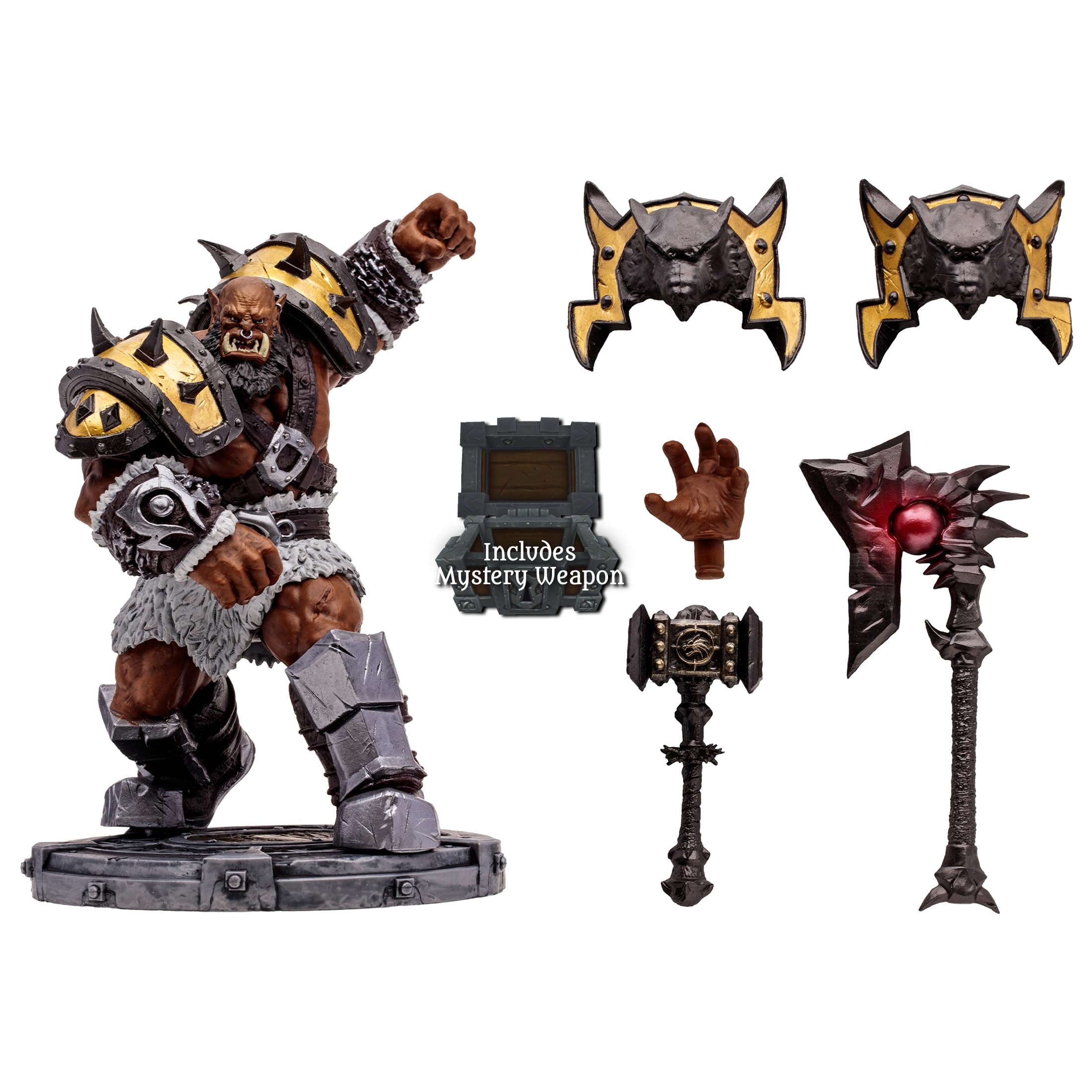 McFarlane Toys World of Warcraft Orc Warrior/Shaman extra hand enhances dynamic setups