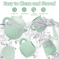 MCGMITT 15-piece silicone tea set collection ready for playtime.