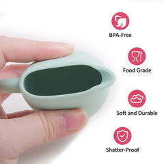 MCGMITT silicone sugar bowl with lid keeps pretend beverages tidy.
