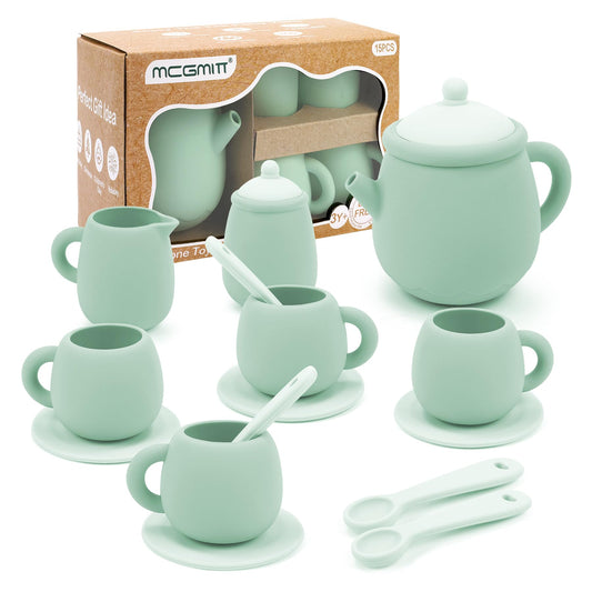 MCGMITT silicone teapot with lid for safe kids’ pretend tea parties.