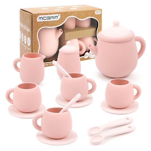 MCGMITT silicone teapot with lid for safe toddler tea time