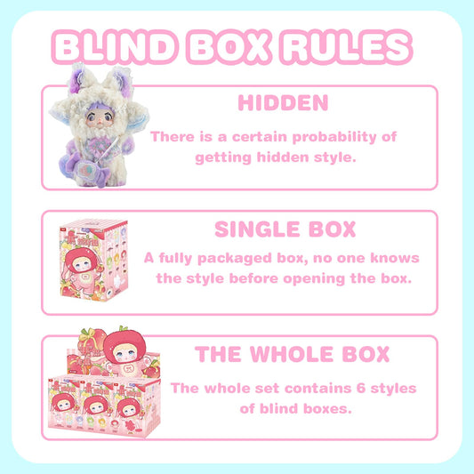 Mckkymi plush blind box fruit series 2, with rotating limbs for imaginative posing