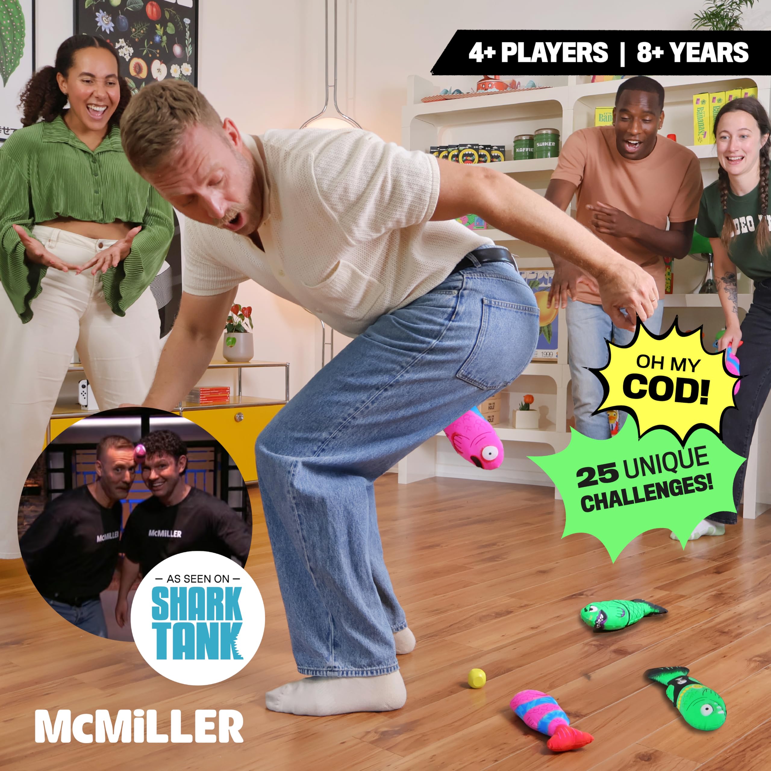 MCMILLER FISH FIGHT team challenge boosts teamwork during quick rounds.