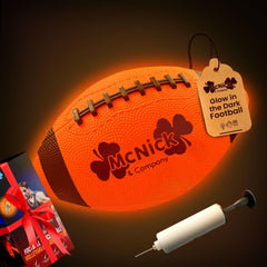 MCNICK & COMPANY Glow Football easy setup—batteries installed and ready.