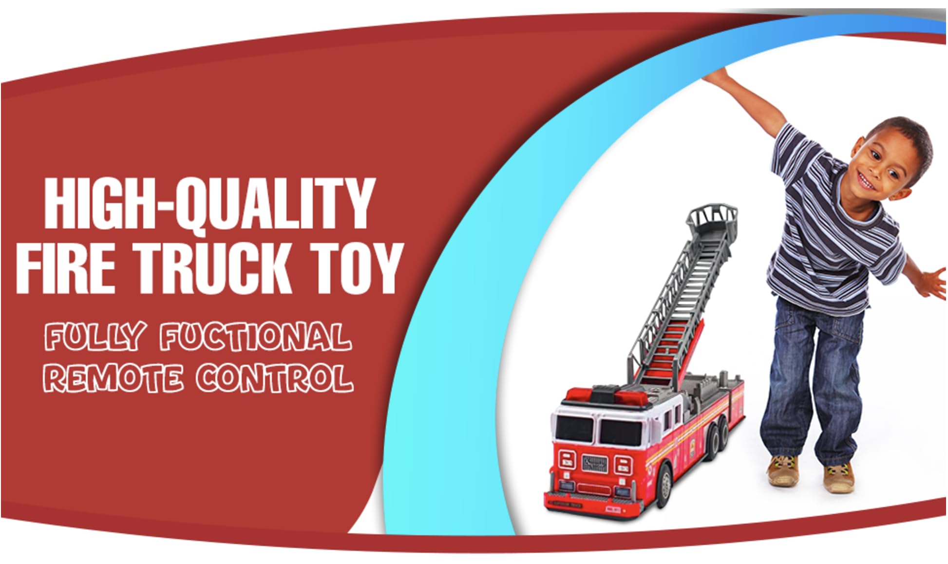 MCNICK & COMPANY remote control fire engine in action with responsive controls.