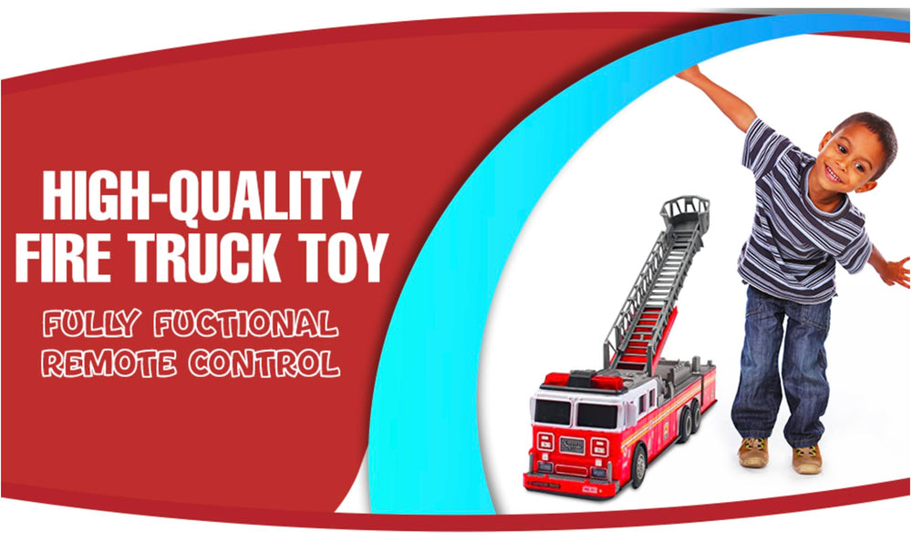 MCNICK & COMPANY remote control fire engine in action with responsive controls.
