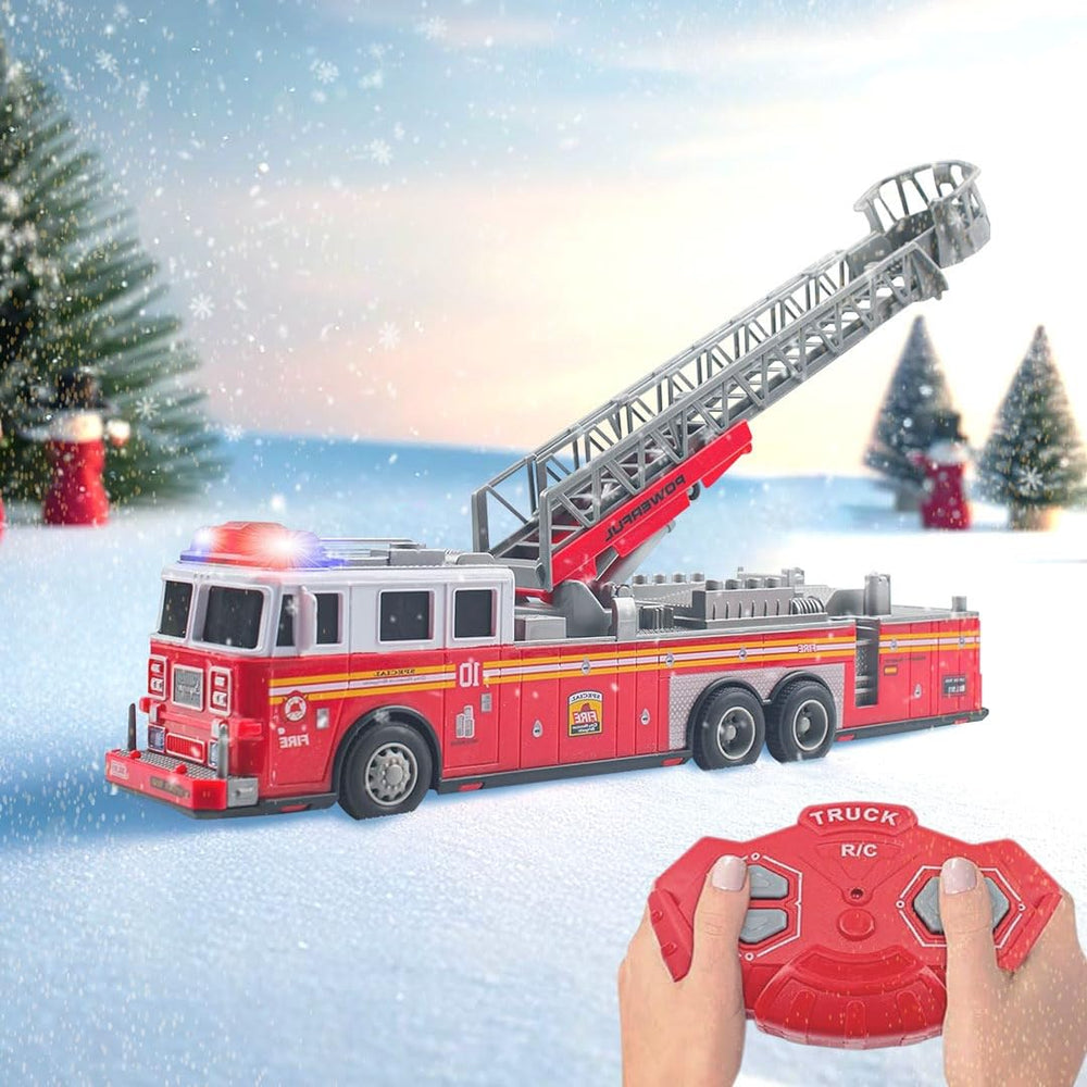 Rotating ladder enables creative rescue scenarios on the MCNICK & COMPANY truck.