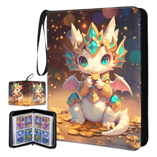 MCPESAS dragon card binder cover with vibrant design for fantasy collectors
