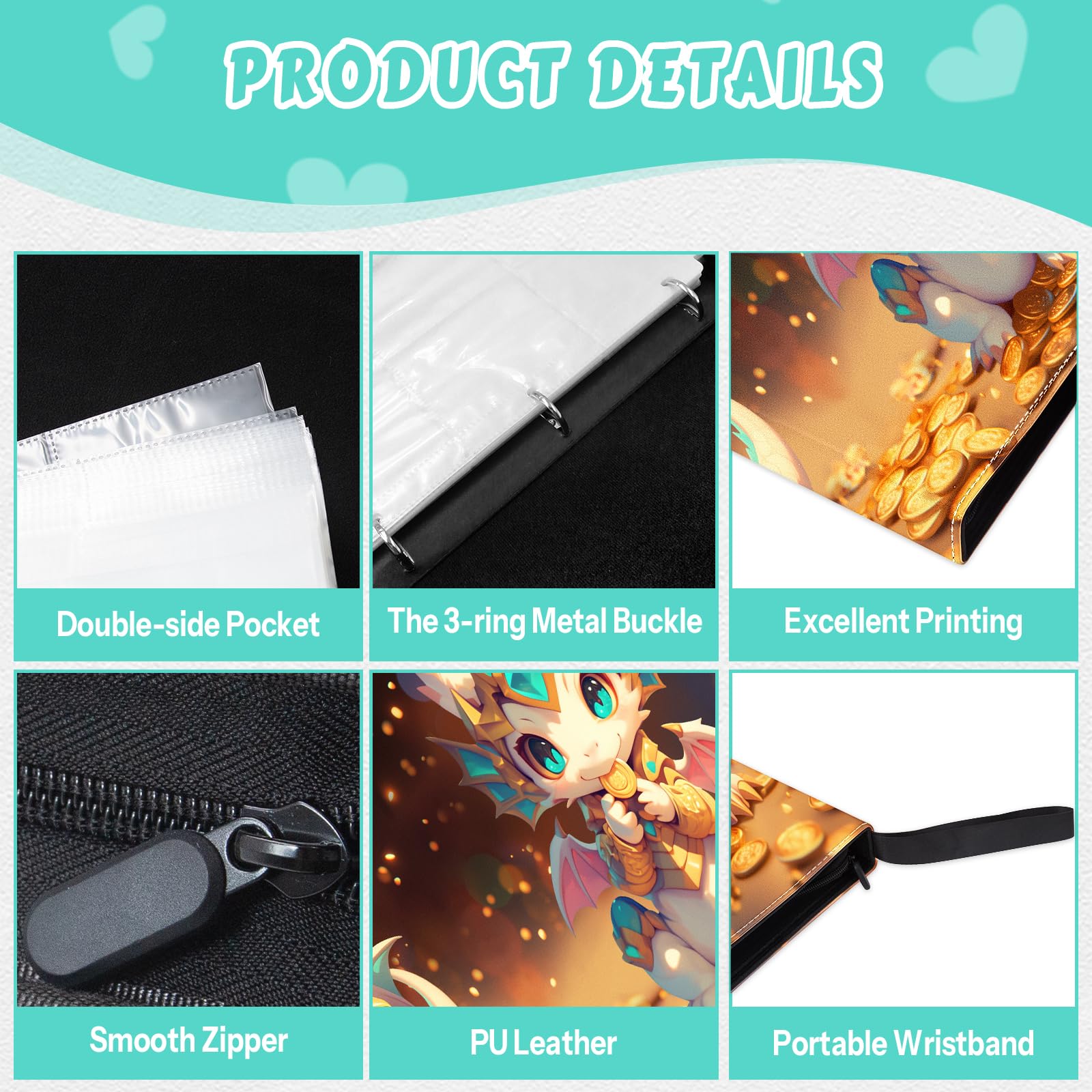 MCPESAS zipper closure and wrist strap for secure portable use