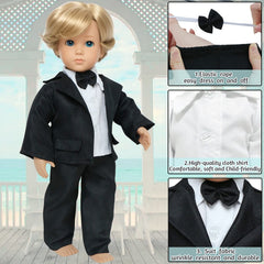 MCZQXW boy doll suit jacket adds smart, wrinkle-free styling.