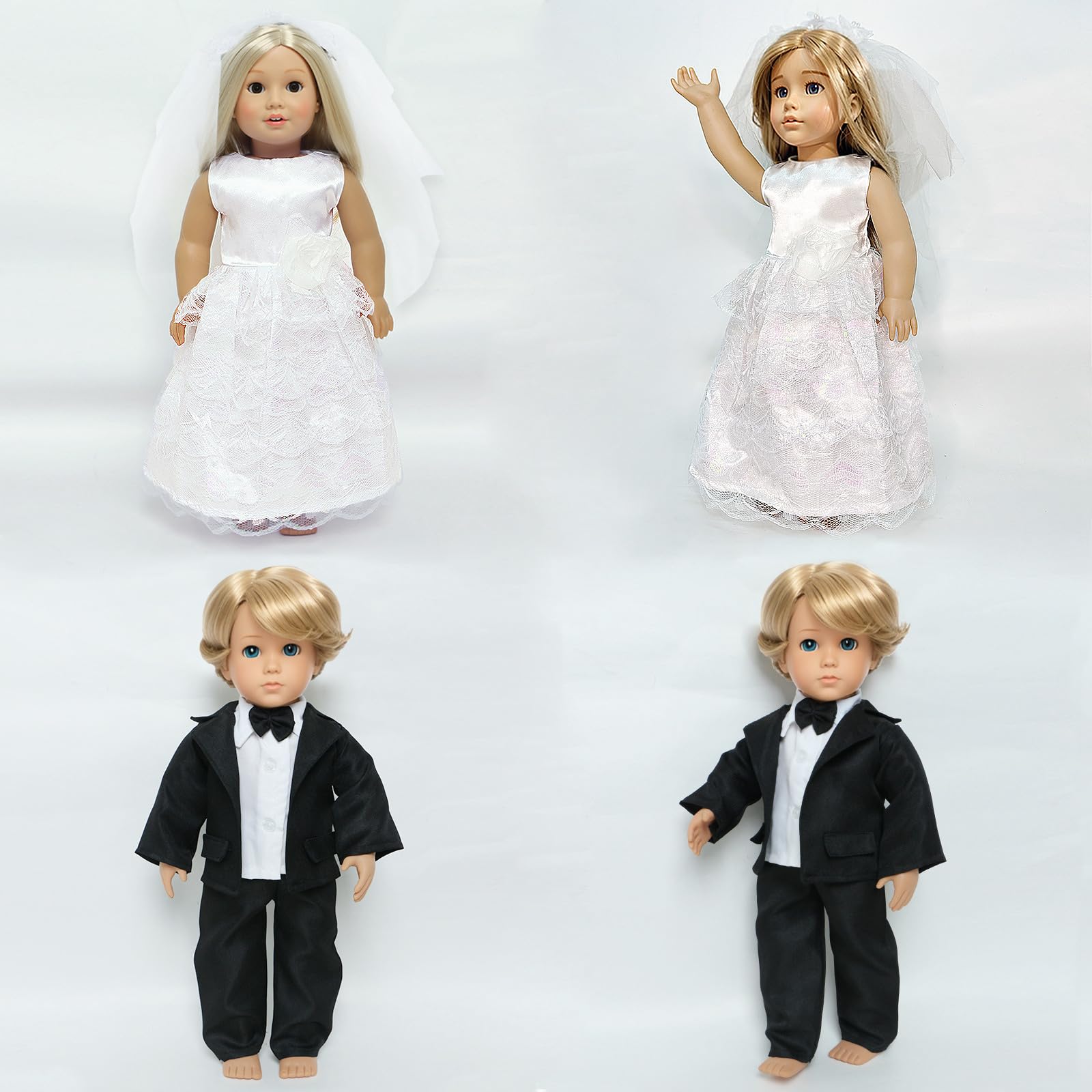 MCZQXW doll bow tie adds polished groom detail.