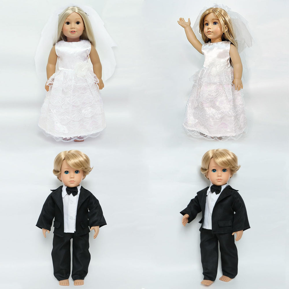 MCZQXW doll bow tie adds polished groom detail.