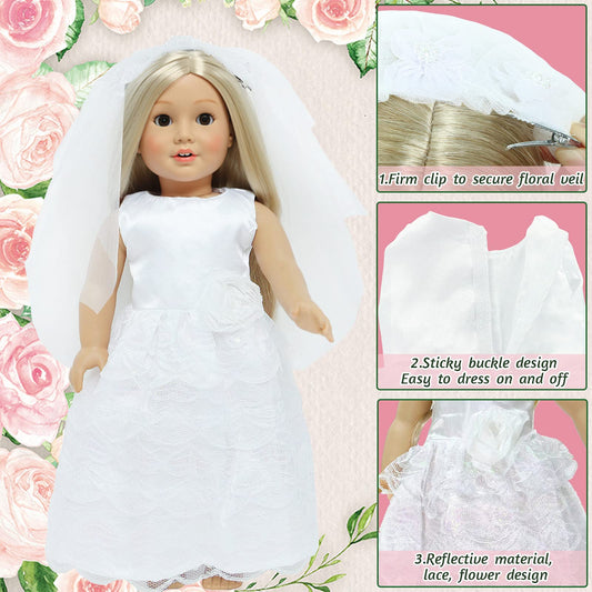 MCZQXW doll veil highlights delicate lace for authentic wedding moments.