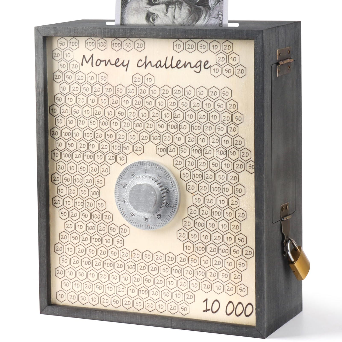 Mczxon 10000 money saving box with lock for secure long-term goals.
