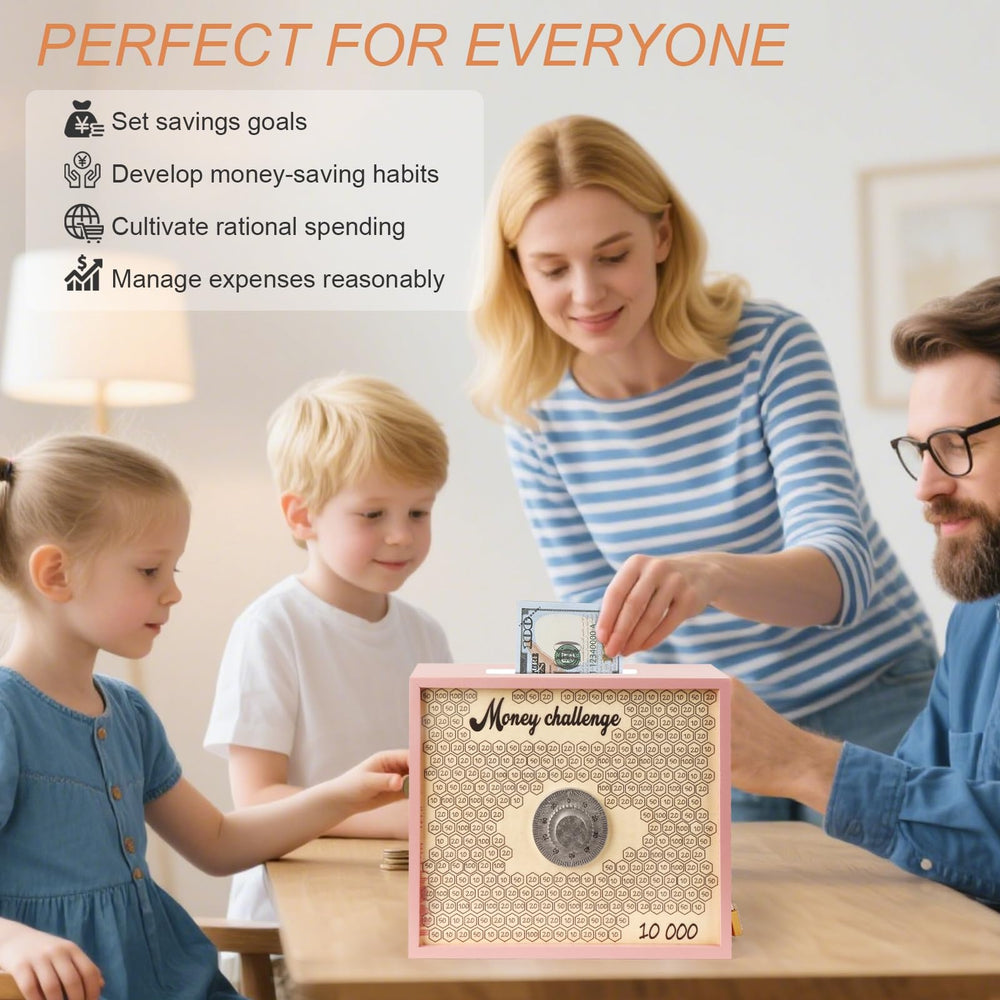 Mczxon 10000 savings box offers large capacity for longer-term goals.