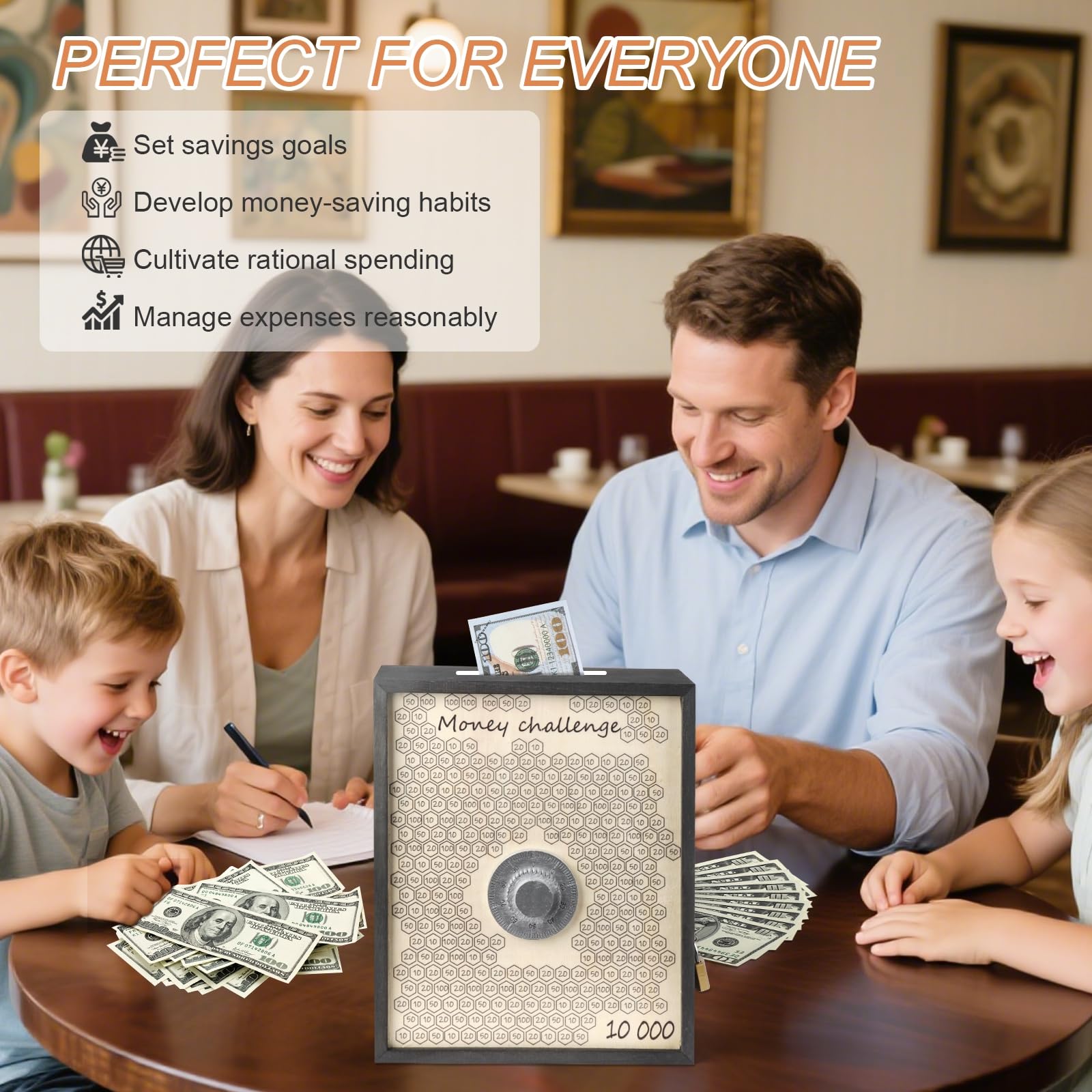 Mczxon family-friendly design makes saving a shared habit.