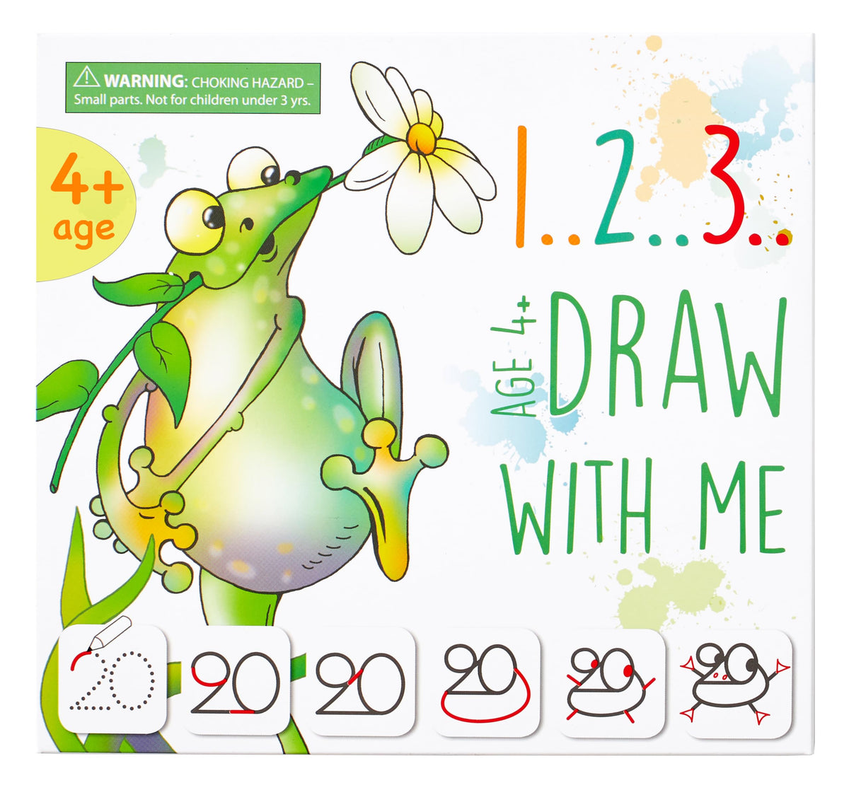 MD CREATIVE drawing-by-numbers cards showing numbers with animal illustrations for early recognition