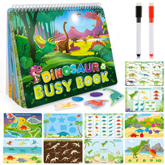 MDINGTD dinosaur busy book cover invites toddlers to start hands-on learning.