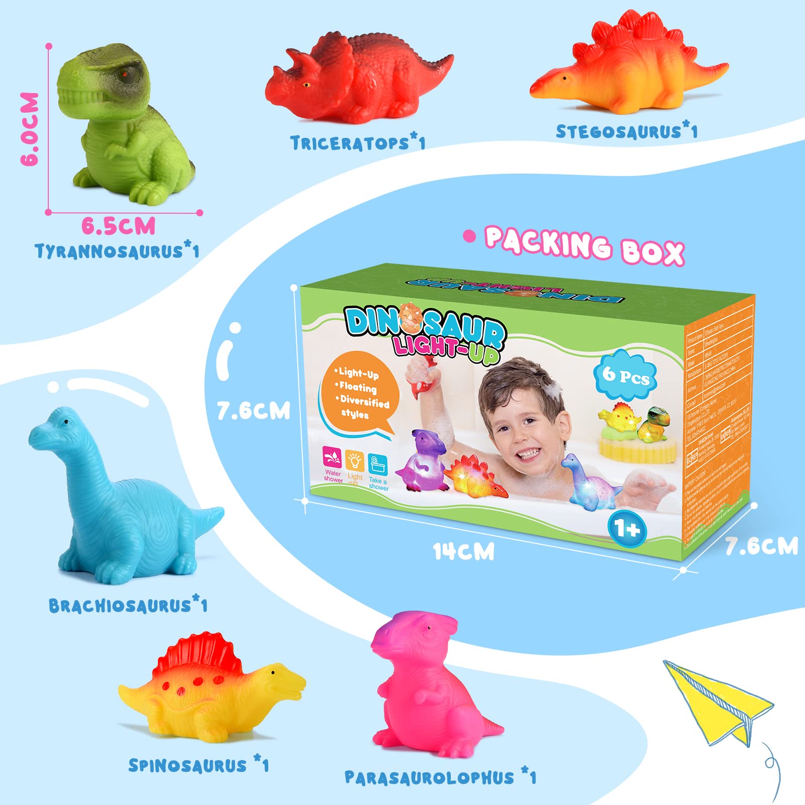 MDINGTD educational sensory dinosaur bath toy boosts curiosity