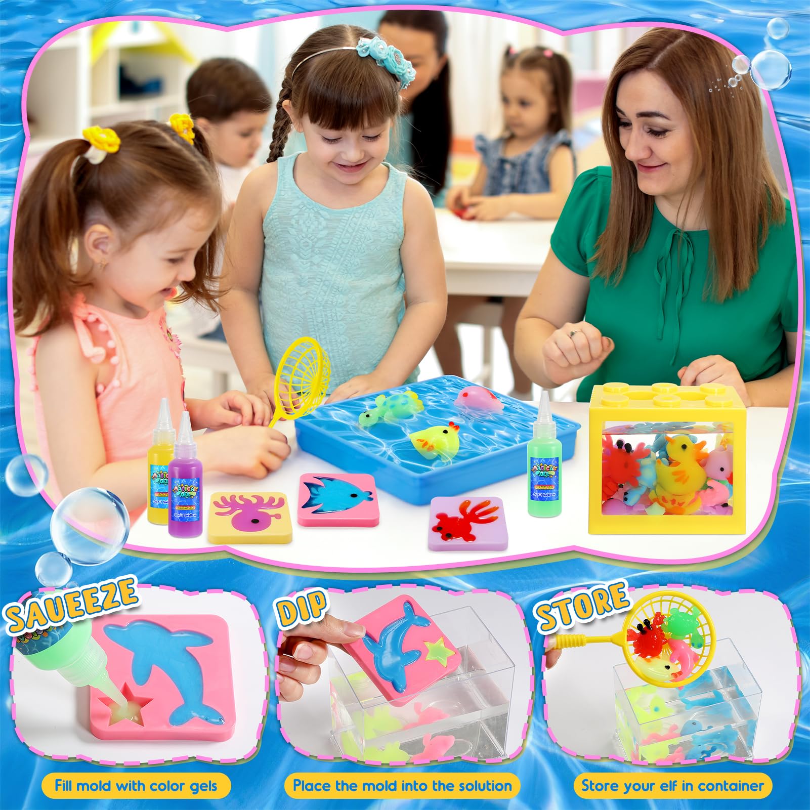 MDINGTD Mini sea tank display keeps creations moist and proud