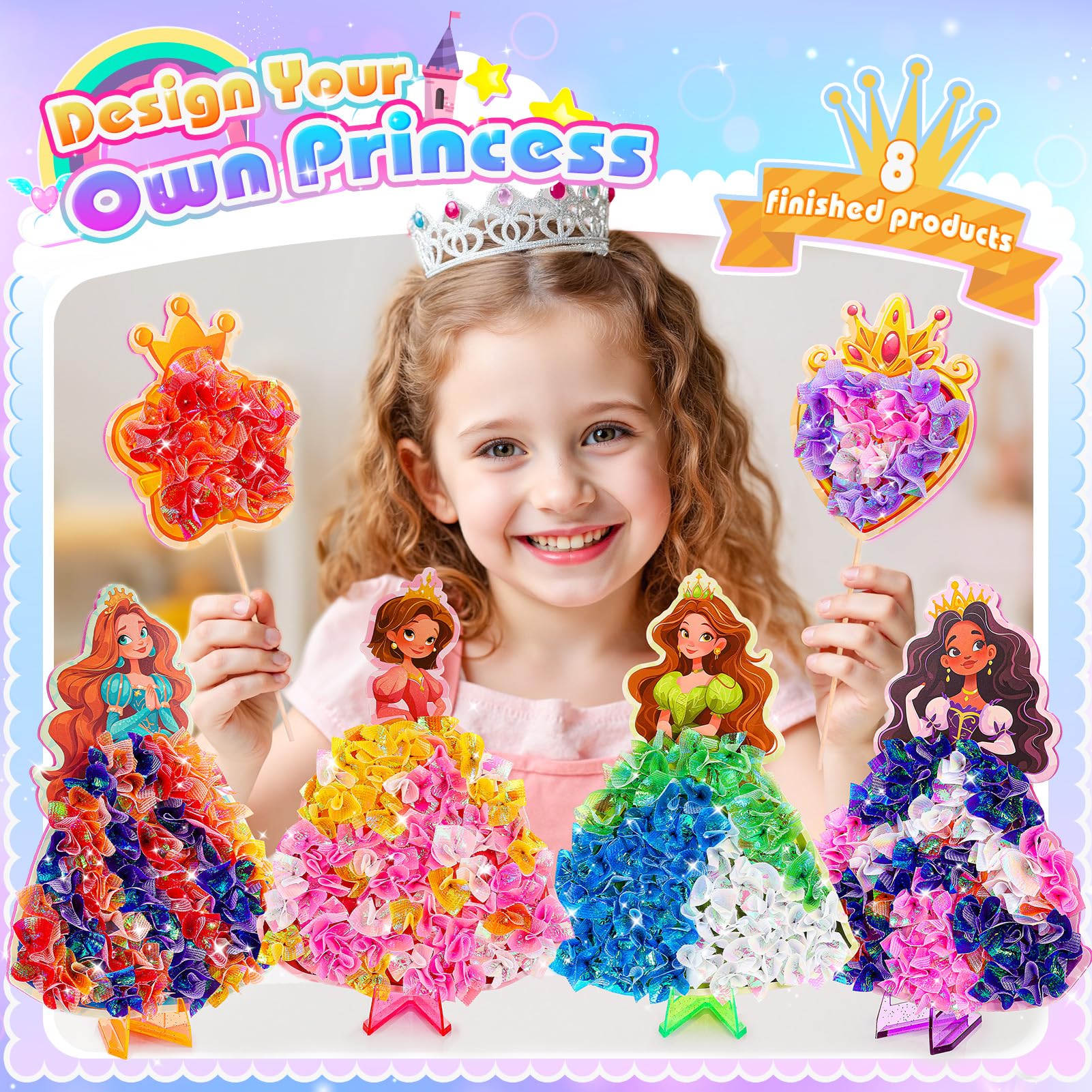 MDINGTD Poke art princess stands for display and play.
