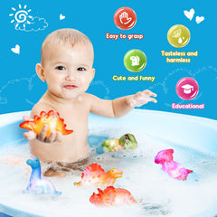 MDINGTD safe PVC dinosaur bath toy with sealed bottom