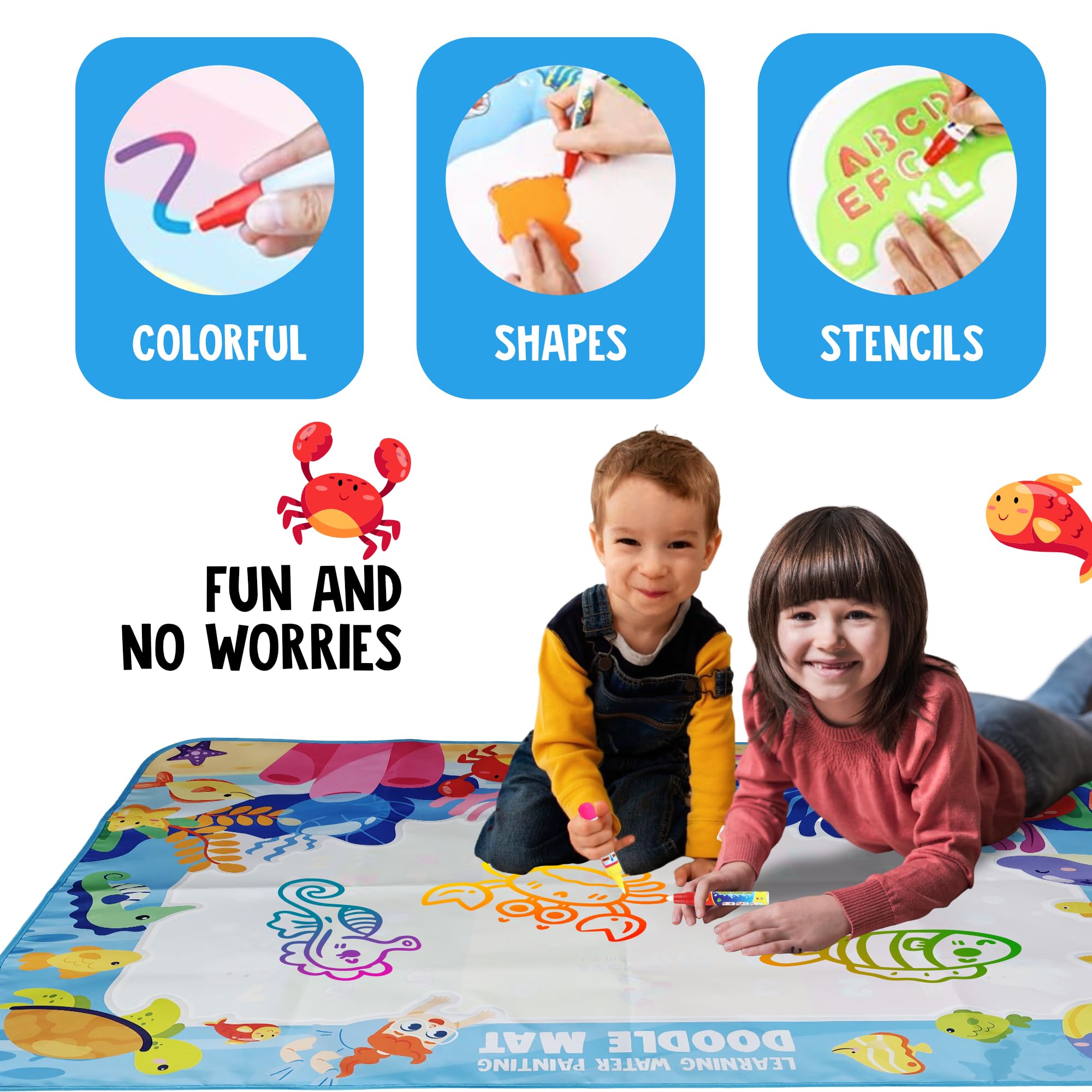MDLR Toys Water Doodle Mat safety features ensure non-toxic, worry-free creativity.