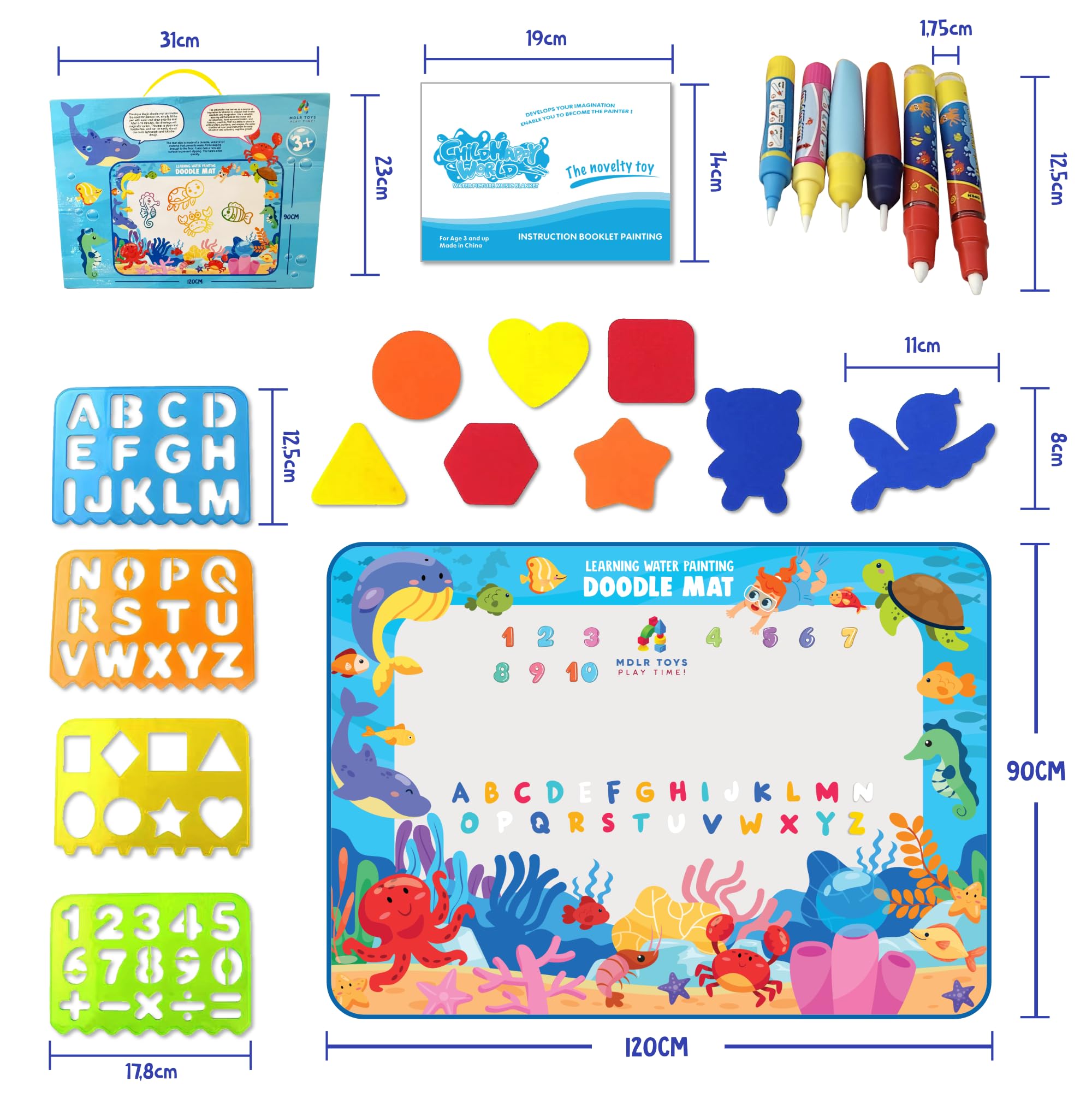 MDLR Toys Water Doodle Pen used with water-filled marker for mess-free art.